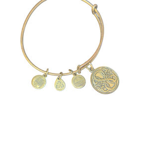 Women's Alex and Ani Gold Celtic Knot Charm Bangle Bracelet